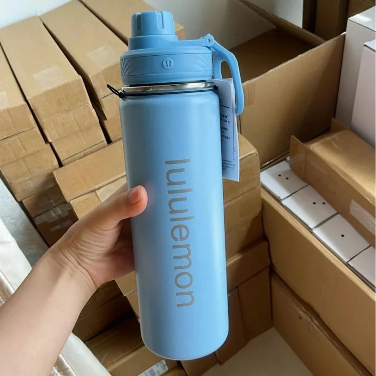 Lulu Sports Water Bottle Outdoor Insulated Cup Yoga Water Cup 710ML Large Capacity for Men and Women