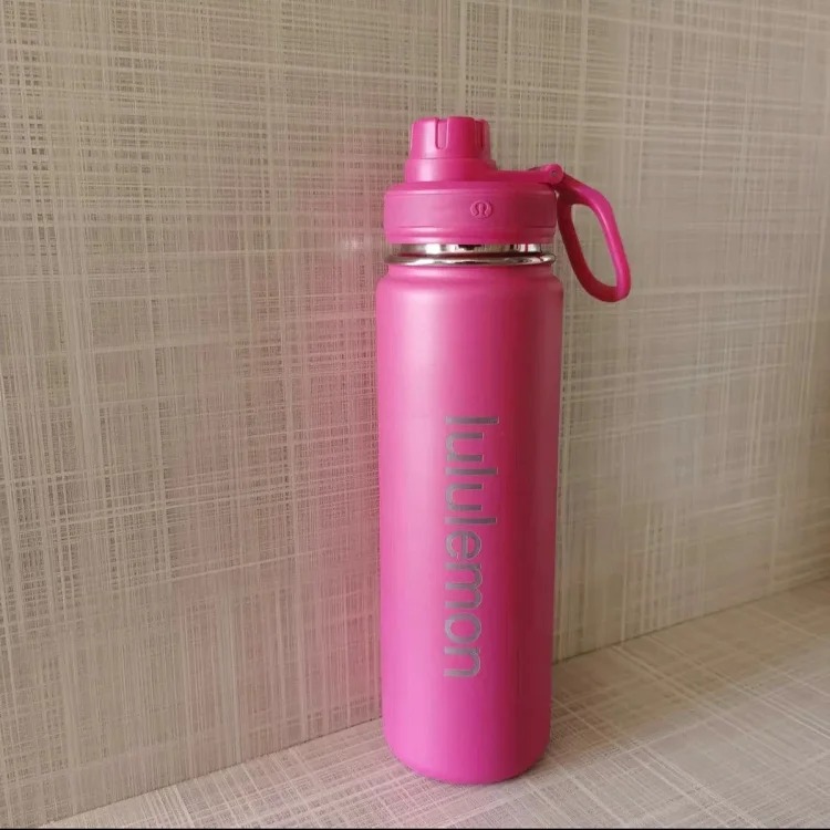 Lulu Sports Water Bottle Outdoor Insulated Cup Yoga Water Cup 710ML Large Capacity for Men and Women