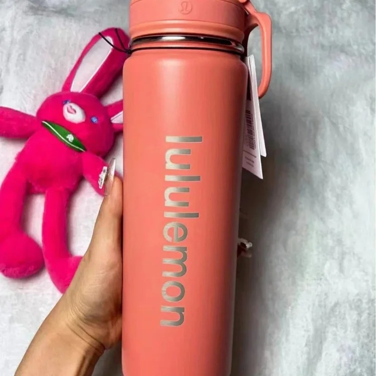 Lulu Sports Water Bottle Outdoor Insulated Cup Yoga Water Cup 710ML Large Capacity for Men and Women