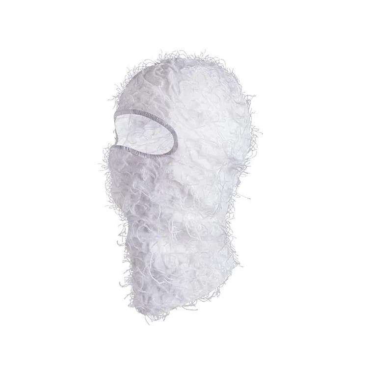 New Knitted Warm Mask Headgear Personalized Camouflage Jacquard Single Hole Baotou Plush Hat Ski Windproof Hat image 3