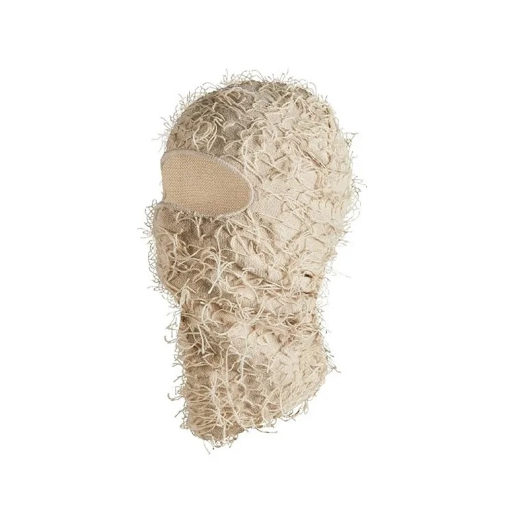 New Knitted Warm Mask Headgear Personalized Camouflage Jacquard Single Hole Baotou Plush Hat Ski Windproof Hat image 6