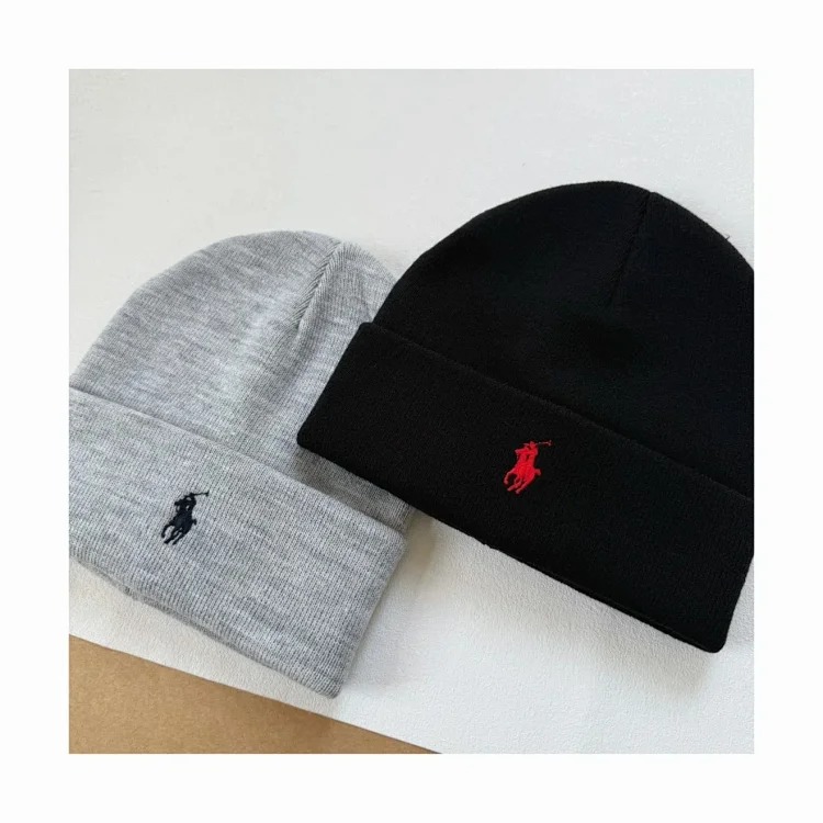 Autumn and winter items #Classic Heritage R Home Classic horse embroidery basic knitted hat cold hat woolen hat