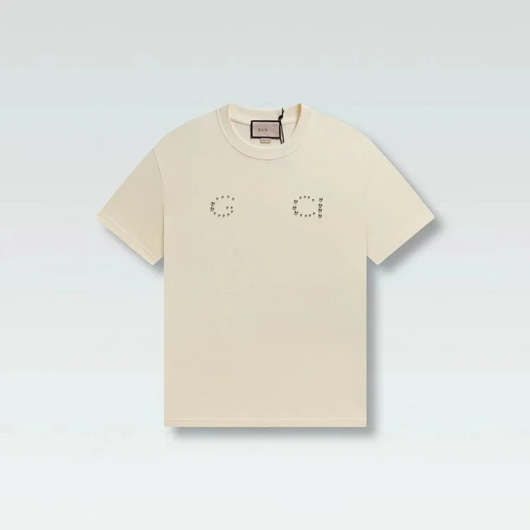 Gucci Ceiling Correct G Gujia 2 New Double G Belt Letter Print Mens and Womens Short Sleeve T-Shirts in Variety(pic10) Gucci Ceiling Correct G Gujia 2 New Double G Belt Letter Print Men's and Women's Short Sleeve T-Shirts in Variety