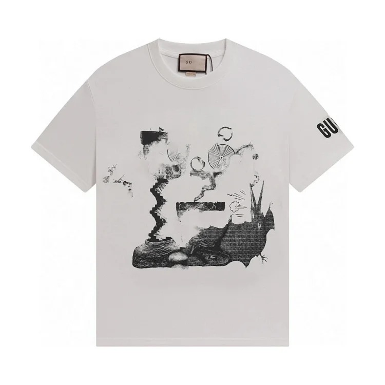 Gucci Ceiling Correct G Gujia 2 New Double G Belt Letter Print Mens and Womens Short Sleeve T-Shirts in Variety(pic8) Gucci Ceiling Correct G Gujia 2 New Double G Belt Letter Print Men's and Women's Short Sleeve T-Shirts in Variety