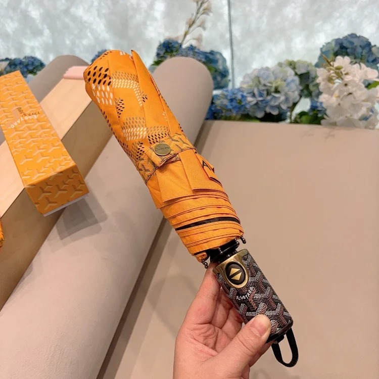New Dog Tooth Fully Automatic Rain or Shine Umbrella Internet Celebrity 50% Off Portable Vinyl Sunscreen Light Luxury Gift Umbrella image 4