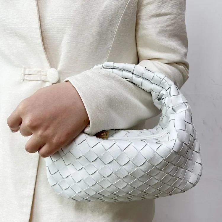 New dumpling bag women's jodie handmade genuine woven knotted bag genuine leather handbag armpit party bag for women