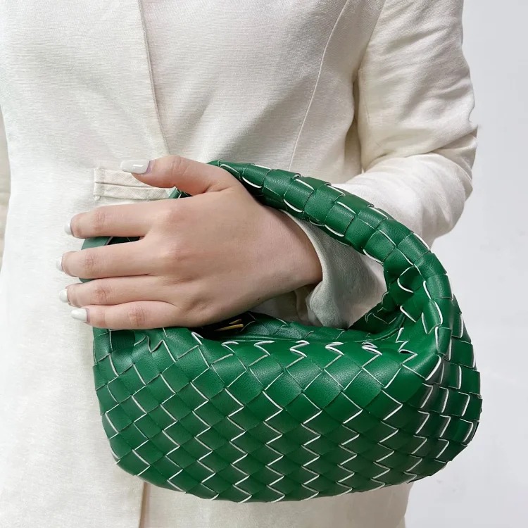 New dumpling bag women's jodie handmade genuine woven knotted bag genuine leather handbag armpit party bag for women