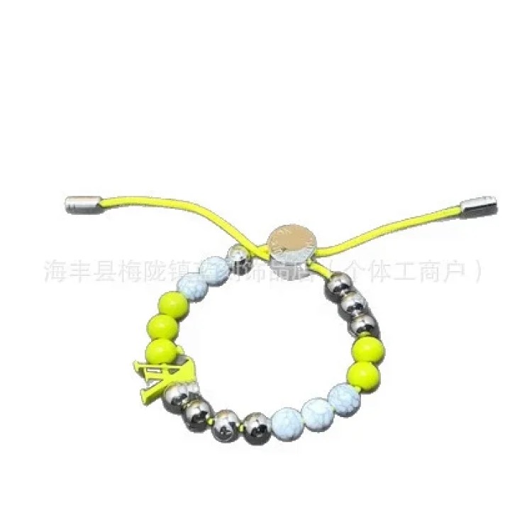 Louis Vuitton Cross-border European and American fashionable presbyopia bracelet inlaid with mother-of-pearl agate enamel craft bracelet dark series couple bracelet