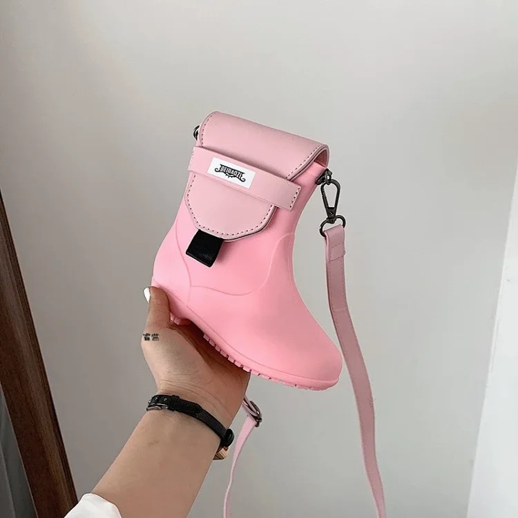 Cute rain boots bag for women new design cartoon shoulder bag trendy ins internet celebrity girl crossbody bag