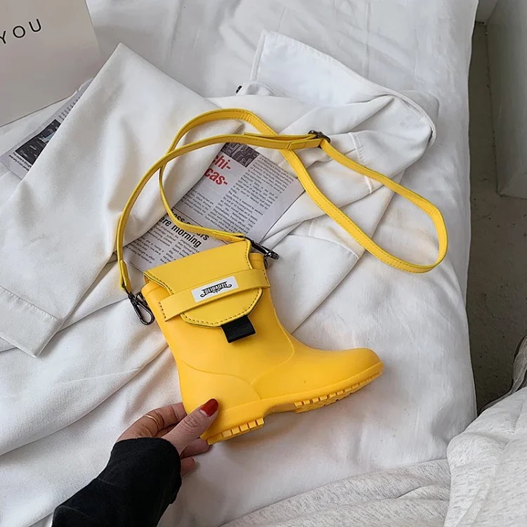 Cute rain boots bag for women new design cartoon shoulder bag trendy ins internet celebrity girl crossbody bag