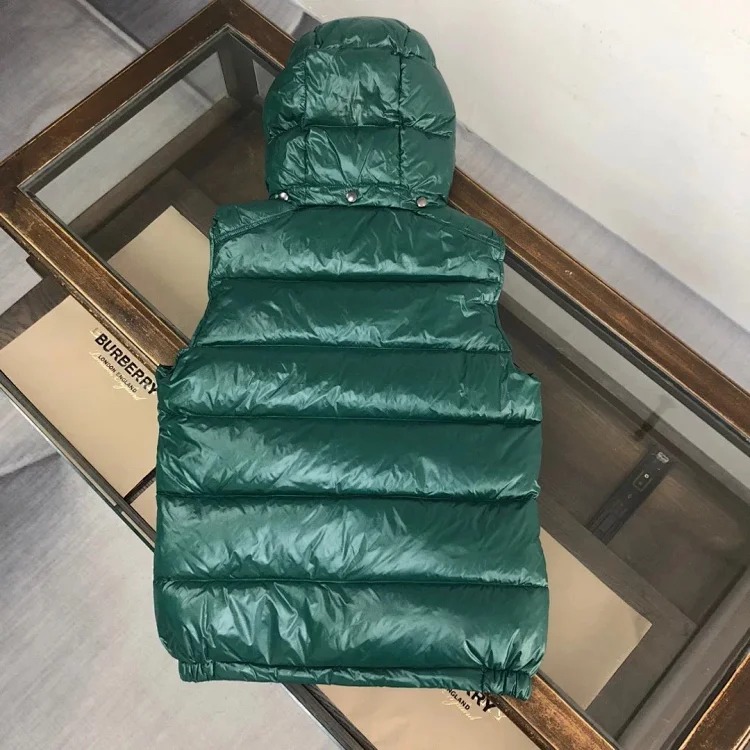 Good quality moncle couple's hooded down vest.