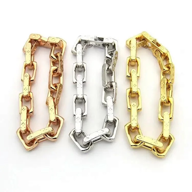 Cross-border e-commerce hot product bamboo quenching Cuban bracelet titanium steel retro hip-hop couple series color matching bracelet