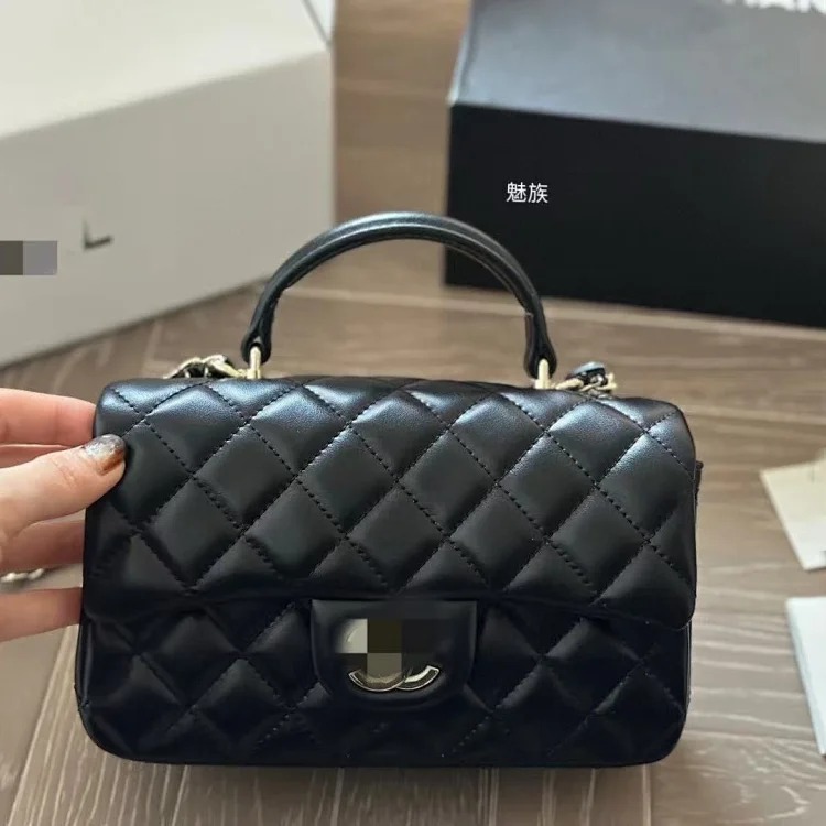 Gold Label Bag Feminine Diamond Shoulder Bag Chain Crossbody Bag