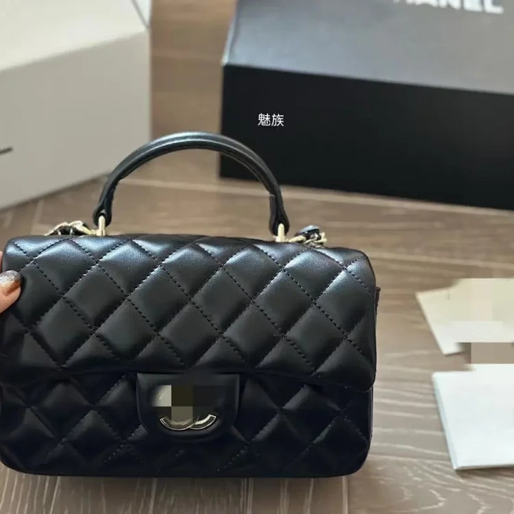Gold Label Bag Feminine Diamond Shoulder Bag Chain Crossbody Bag
