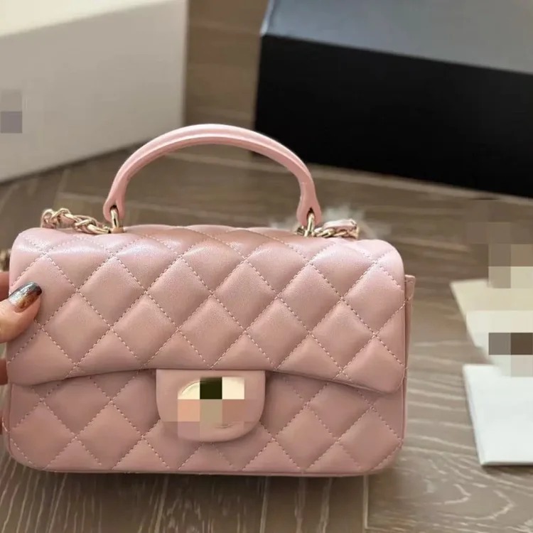 Gold Label Bag Feminine Diamond Shoulder Bag Chain Crossbody Bag