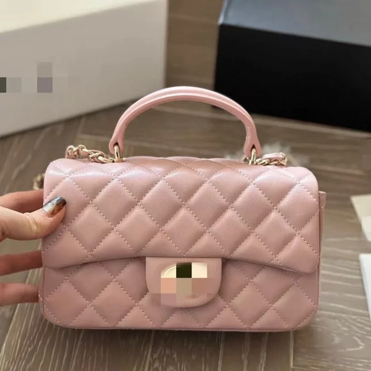 Gold Label Bag Feminine Diamond Shoulder Bag Chain Crossbody Bag