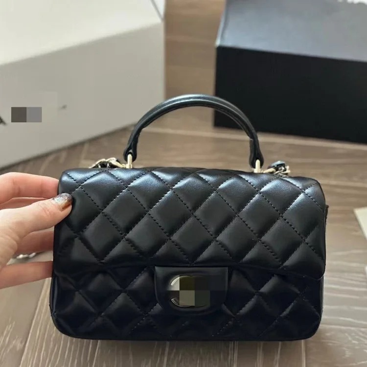 Gold Label Bag Feminine Diamond Shoulder Bag Chain Crossbody Bag