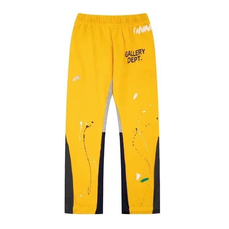 Dep hand-painted splash-ink stitching drawstring high street casual sweatpants