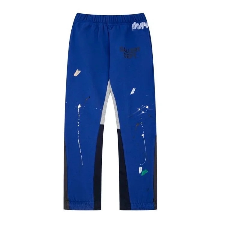 Dep hand-painted splash-ink stitching drawstring high street casual sweatpants