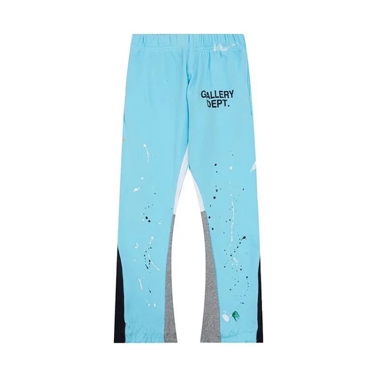 Dep hand-painted splash-ink stitching drawstring high street casual sweatpants