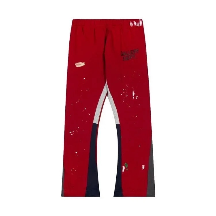 Dep hand-painted splash-ink stitching drawstring high street casual sweatpants