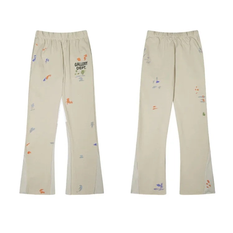 Dep hand-painted splash-ink stitching drawstring high street casual sweatpants