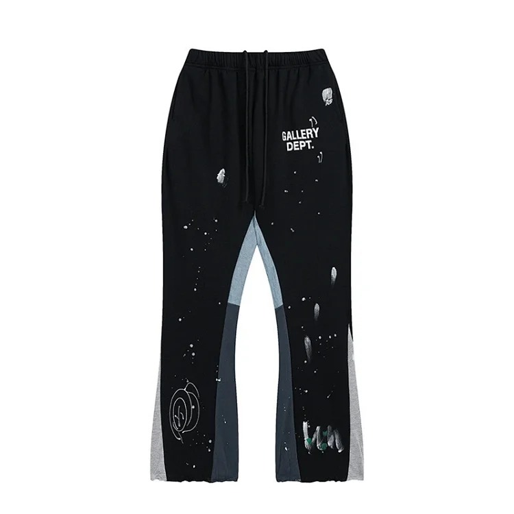 Dep hand-painted splash-ink stitching drawstring high street casual sweatpants