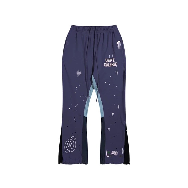 Dep hand-painted splash-ink stitching drawstring high street casual sweatpants