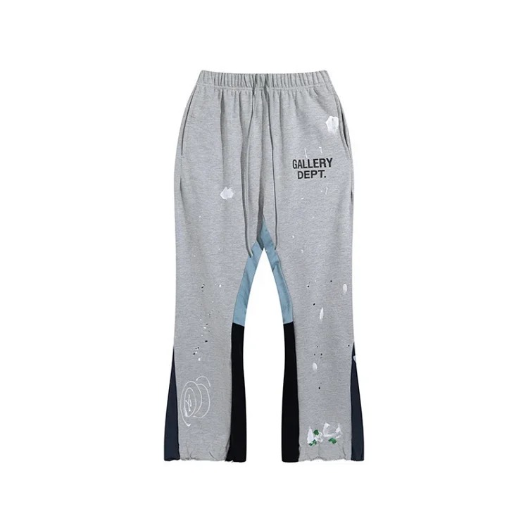 Dep hand-painted splash-ink stitching drawstring high street casual sweatpants