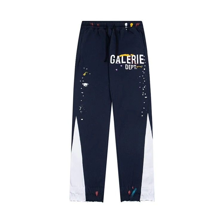 Dep hand-painted splash-ink stitching drawstring high street casual sweatpants