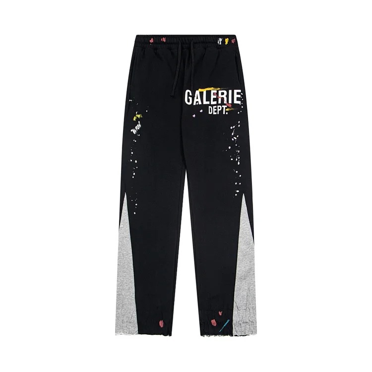 Dep hand-painted splash-ink stitching drawstring high street casual sweatpants