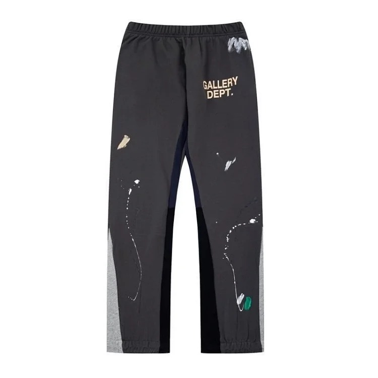 Dep hand-painted splash-ink stitching drawstring high street casual sweatpants
