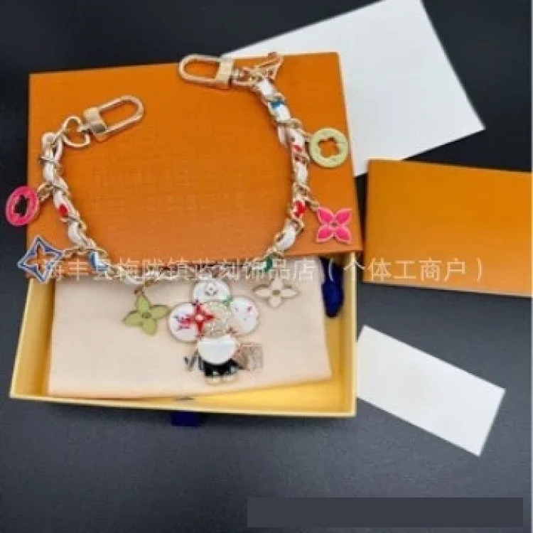 Louis Vuitton Colorful sunflower keychain bag pendant old flower element decorative chain creative pendant