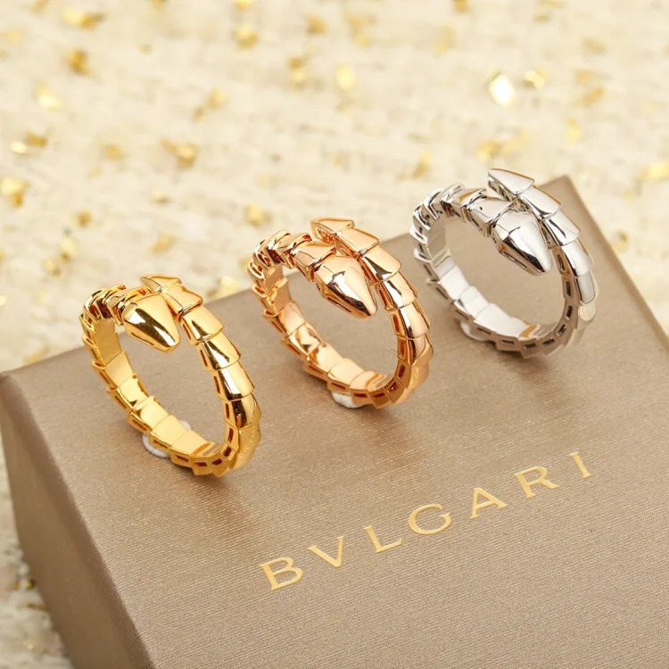 BVLG RING 925 SILVER CNC narrow of the snake glossy ring