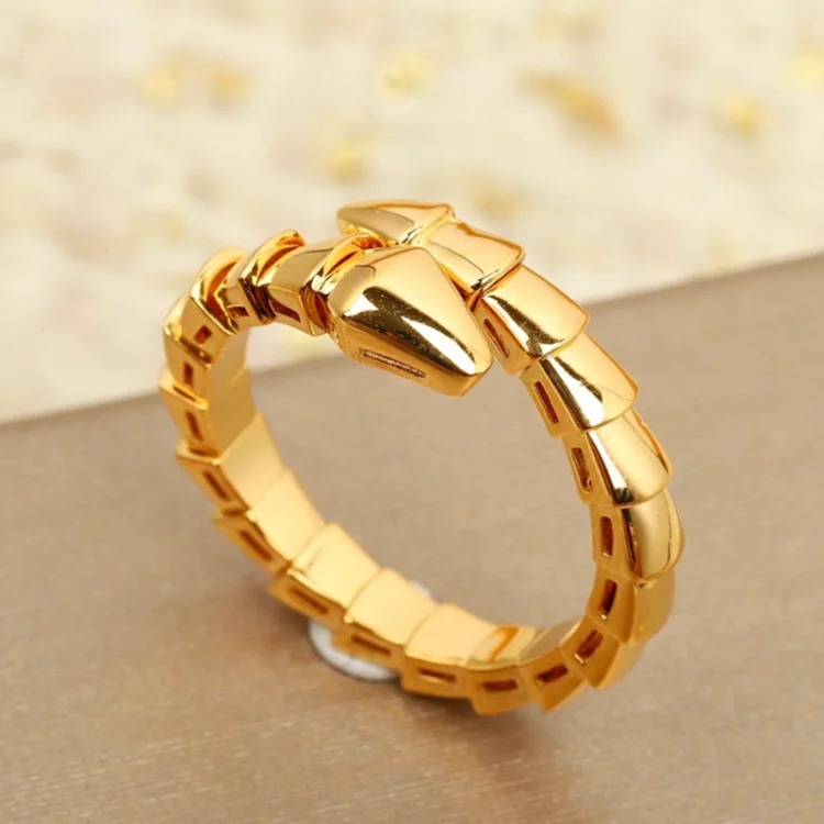 BVLG RING 925 SILVER CNC narrow of the snake glossy ring
