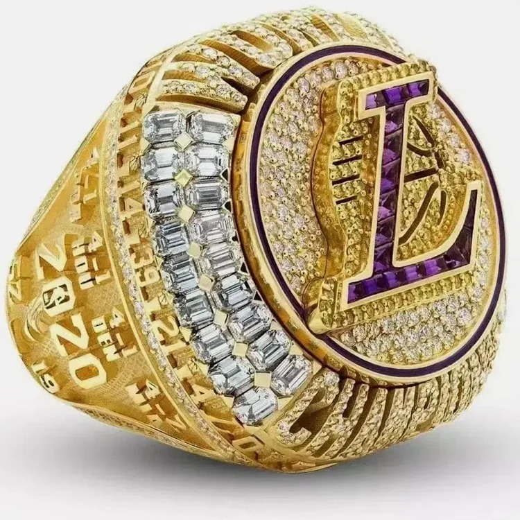 2020 Los Angeles Lakers sports championship ring men's accessories alloy diamond fan commemorative image 2