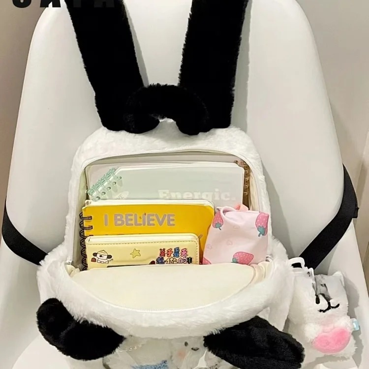 New furry and speechless puppy backpack, good-looking and snotty, cute cartoon backpack, plush pain bag FQ