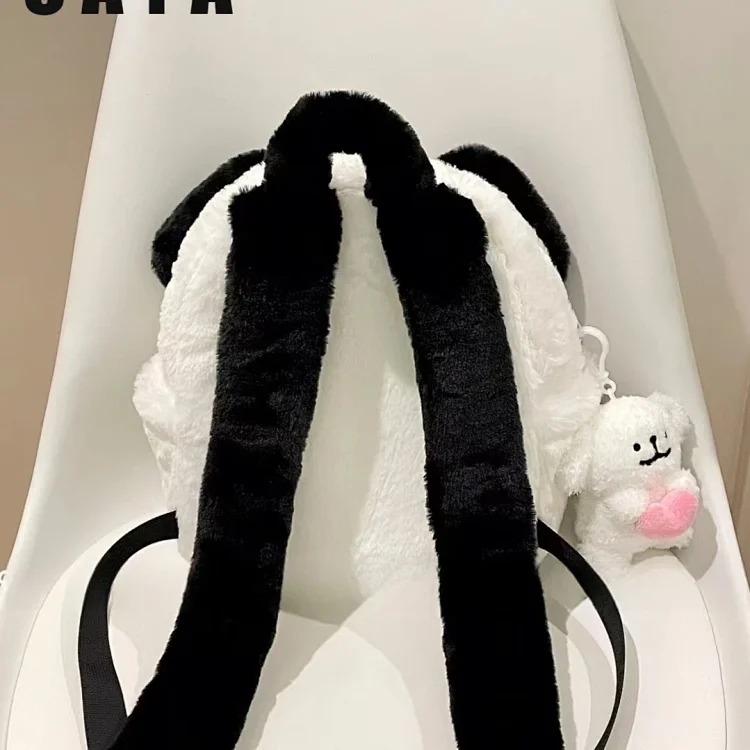 New furry and speechless puppy backpack, good-looking and snotty, cute cartoon backpack, plush pain bag FQ
