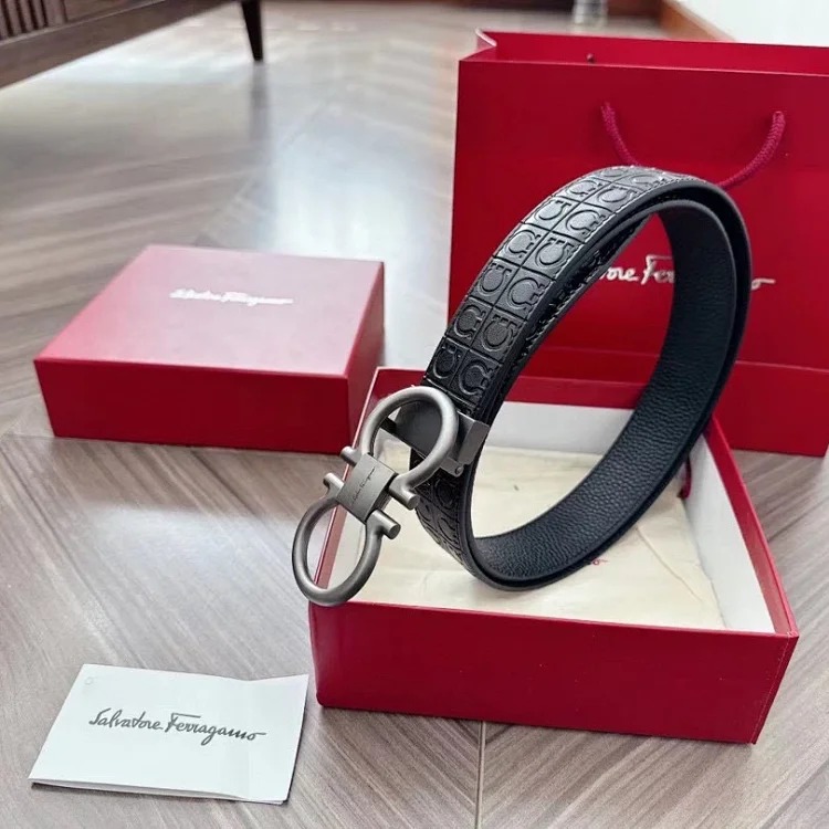 Gucci New interlocking G buckle, the latest automatic buckle, PVC with first-layer cowhide, classic pattern pull design belt, men's