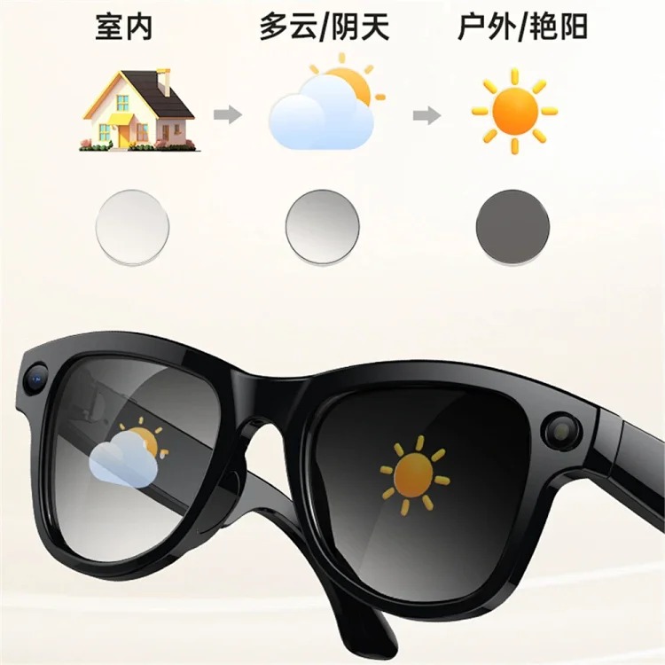 M02 Ultra black technology 8 million pixels reversible charging compartment smart glasses wifi viewing picture recognition translation