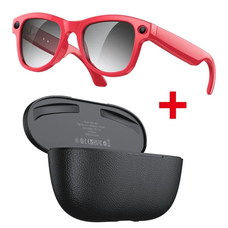 M02 Ultra black technology 8 million pixels reversible charging compartment smart glasses wifi viewing picture recognition translation