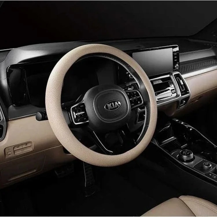 Manufacturer wholesale Korean car steering wheel cover Cross-border Amazon new four-season leather universal car handle cover