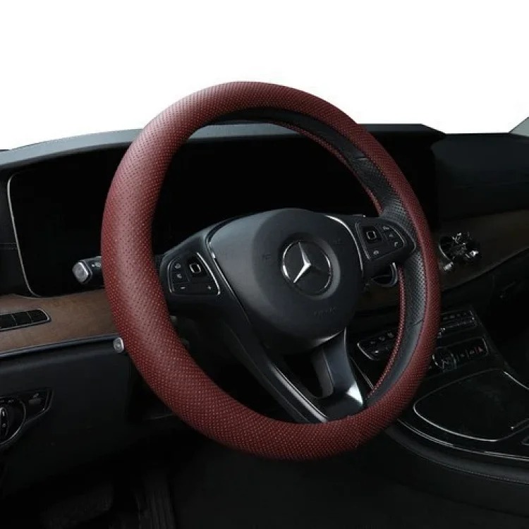 Manufacturer wholesale Korean car steering wheel cover Cross-border Amazon new four-season leather universal car handle cover