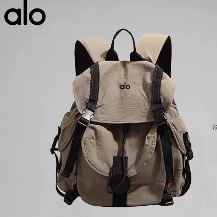 ALOYOGA 2025 new Japanese fashionable travel backpack for female college students, large-capacity casual mountaineering bag