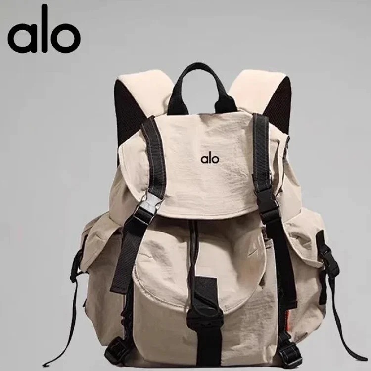 ALOYOGA 2025 new Japanese fashionable travel backpack for female college students, large-capacity casual mountaineering bag
