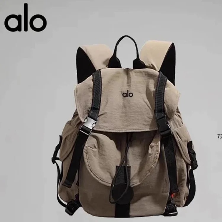 ALOYOGA 2025 new Japanese fashionable travel backpack for female college students, large-capacity casual mountaineering bag