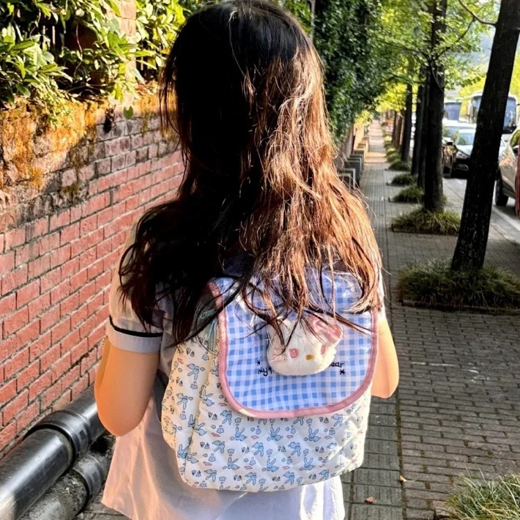 Ins fresh kitty Korean cute cartoon student school bag backpack travel outdoor portable bag FQ