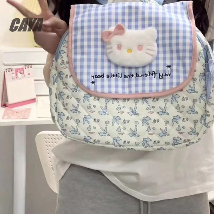 Ins fresh kitty Korean cute cartoon student school bag backpack travel outdoor portable bag FQ