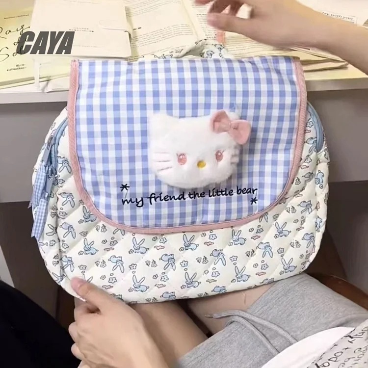 Ins fresh kitty Korean cute cartoon student school bag backpack travel outdoor portable bag FQ