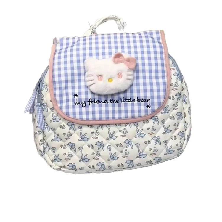 Ins fresh kitty Korean cute cartoon student school bag backpack travel outdoor portable bag FQ